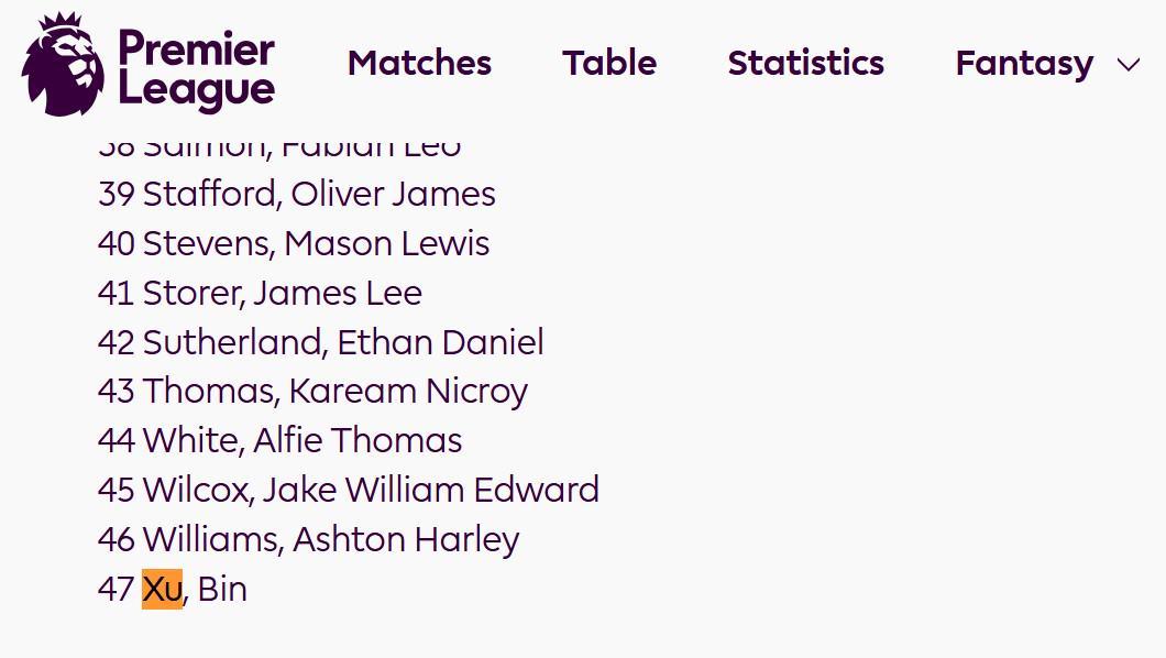 开云直播中心-英超官网冬窗更新名单：徐彬出现在狼队U21球员阵容里